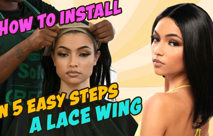 how to install a glueless lace wig