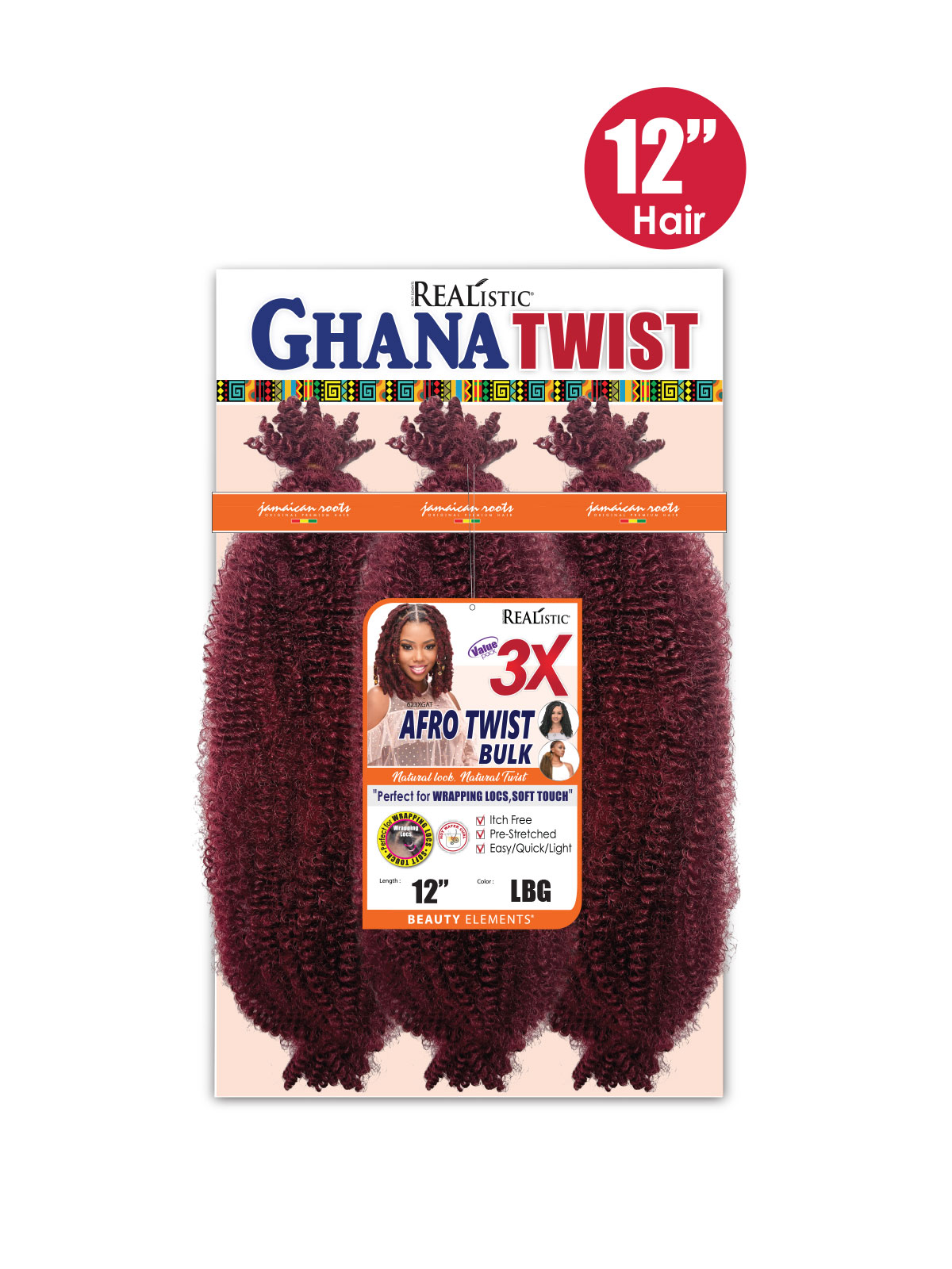 3X AFRO TWIST BULK 20" - color: LBG