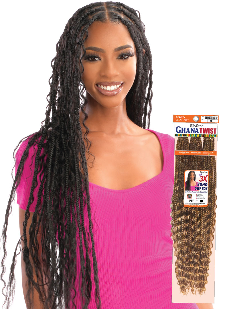 3X GHANA TWIST BOHO DEEP BOX - Pre-looped Crochet Braids