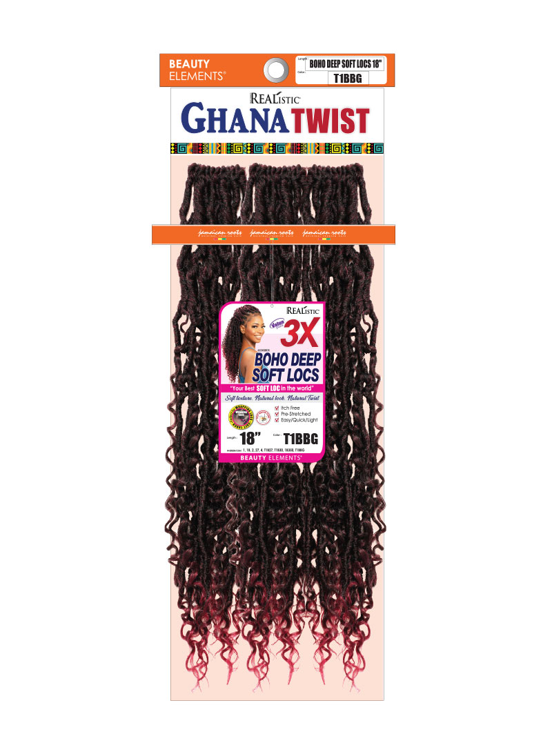 REALISTIC 3X GHANA TWIST BOHO DEEP SOFT LOCS