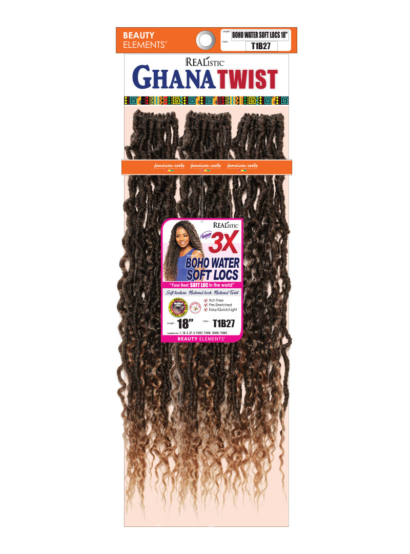 REALISTIC 3X GHANA TWIST BOHO WATER SOFT LOCS