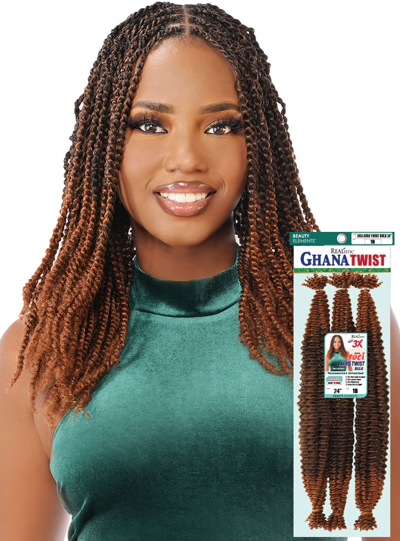 **REALISTIC 3XGHANA JUCi AFRO TWIST 24"