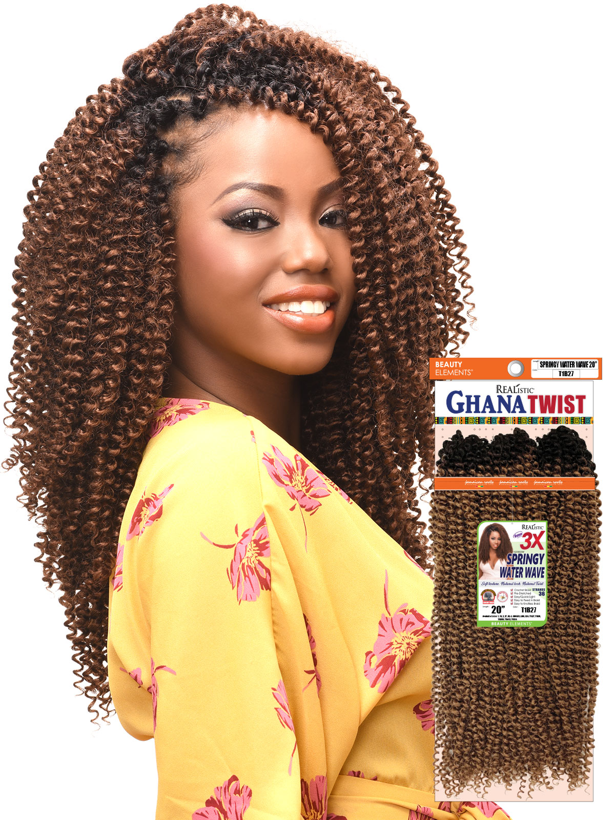 REALISTIC 3XGHANA TWIST SPRINGY WATER 20"