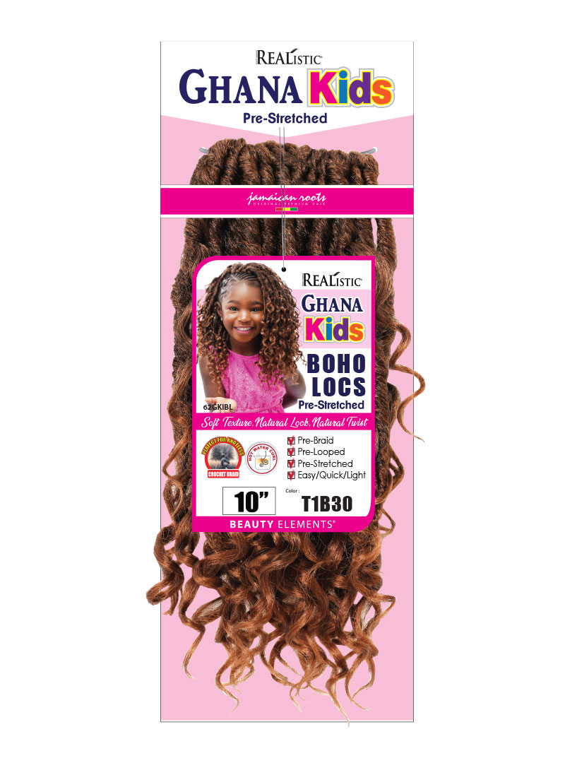 REALISTIC GHANA KIDS BOHO LOCS - pre-looped crochet braids