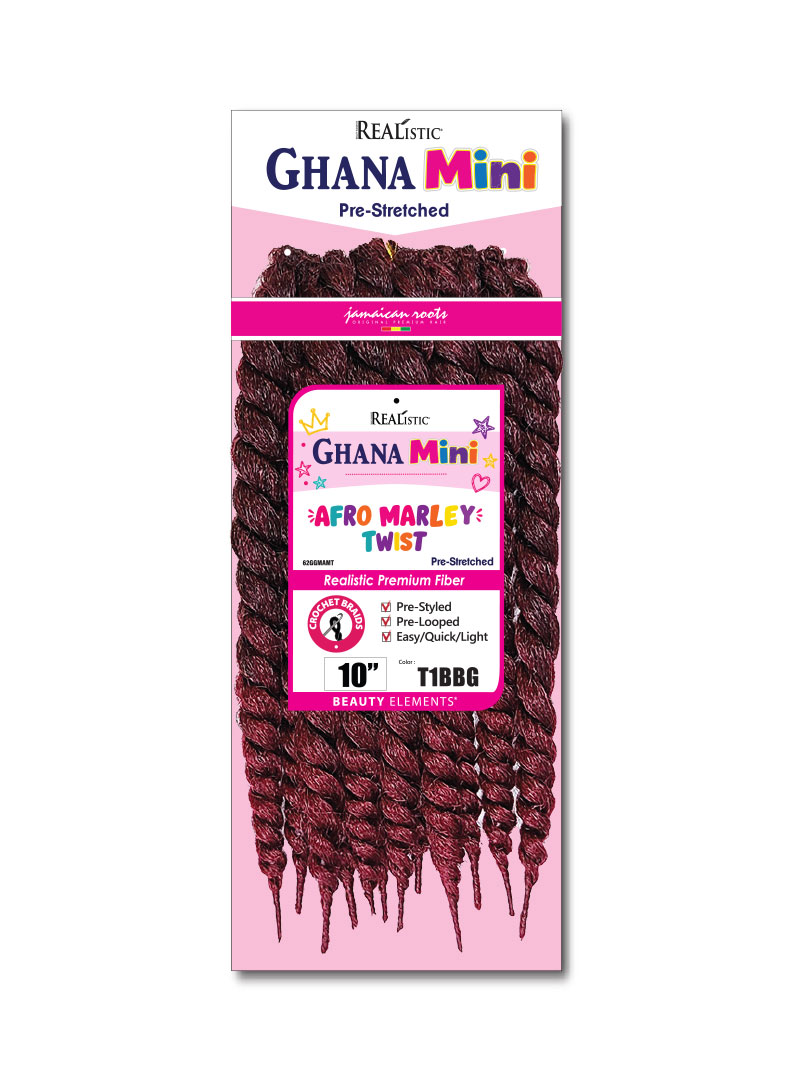 REALISTIC GHANA MINI AFRO MARLEY TWIST 10"