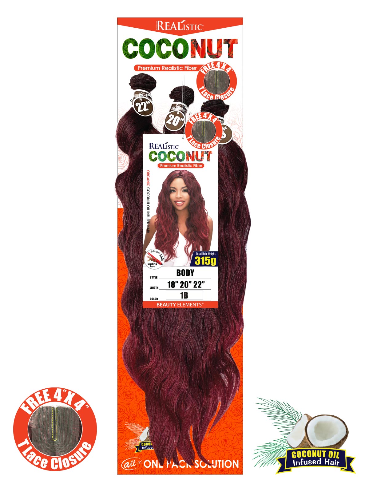 COCONUT BODY - wefted hair
