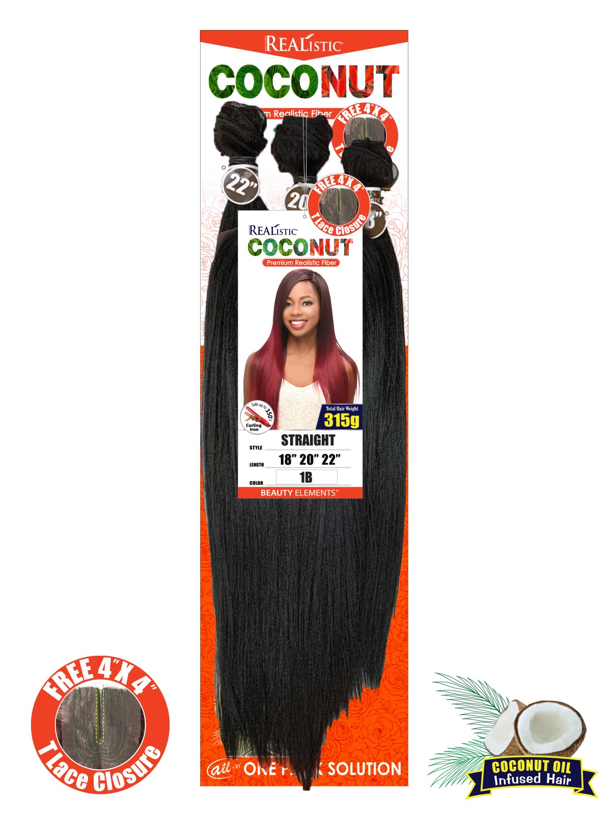 COCONUT STRAIGHT - wefted hair