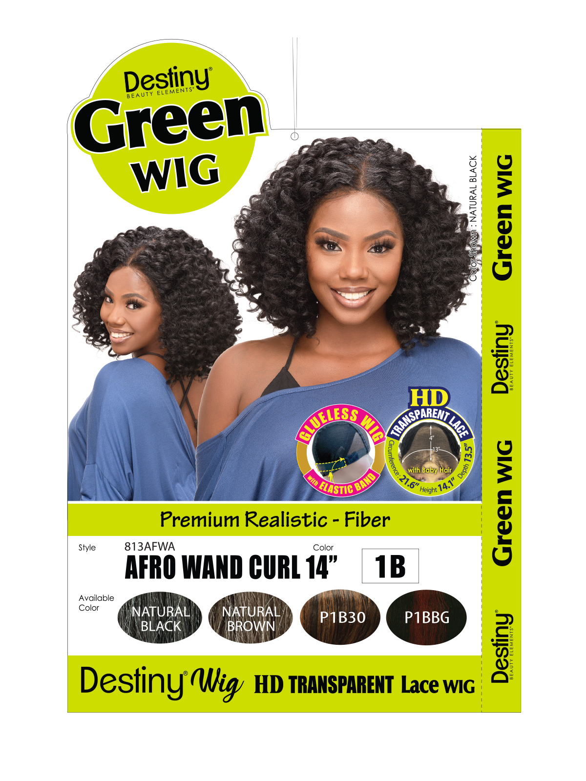 AFRO WAND CURL 14" - HD-TRANSPARENT-LACE-13X4