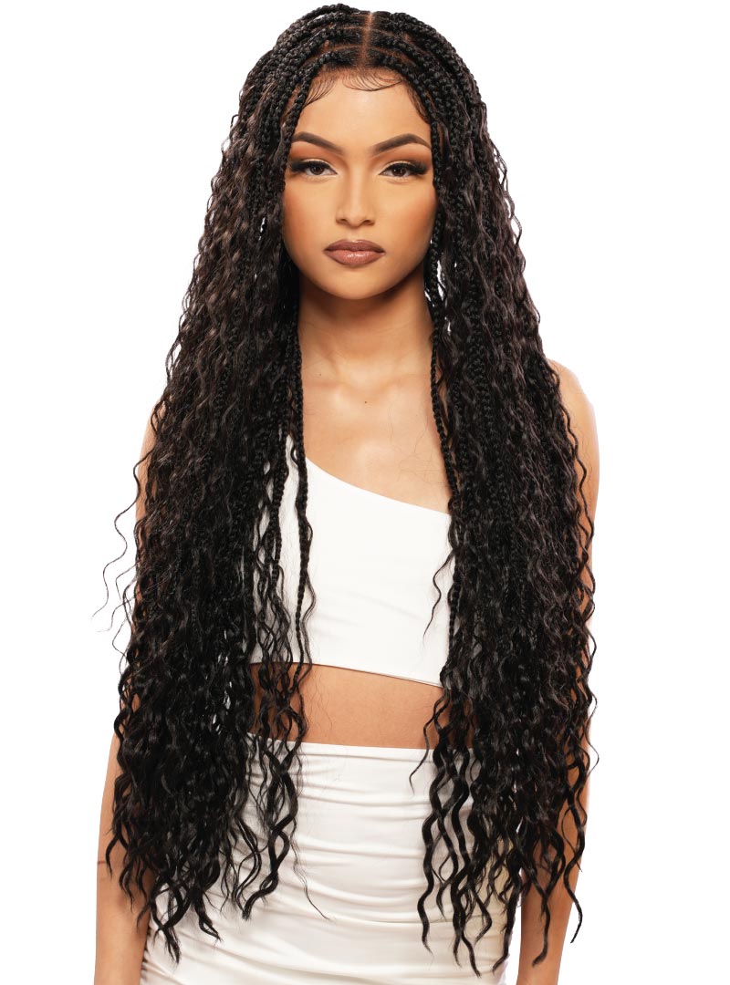 DESTINY GREEN FULL LACE GLUELESS WIG BOX WATER 30"