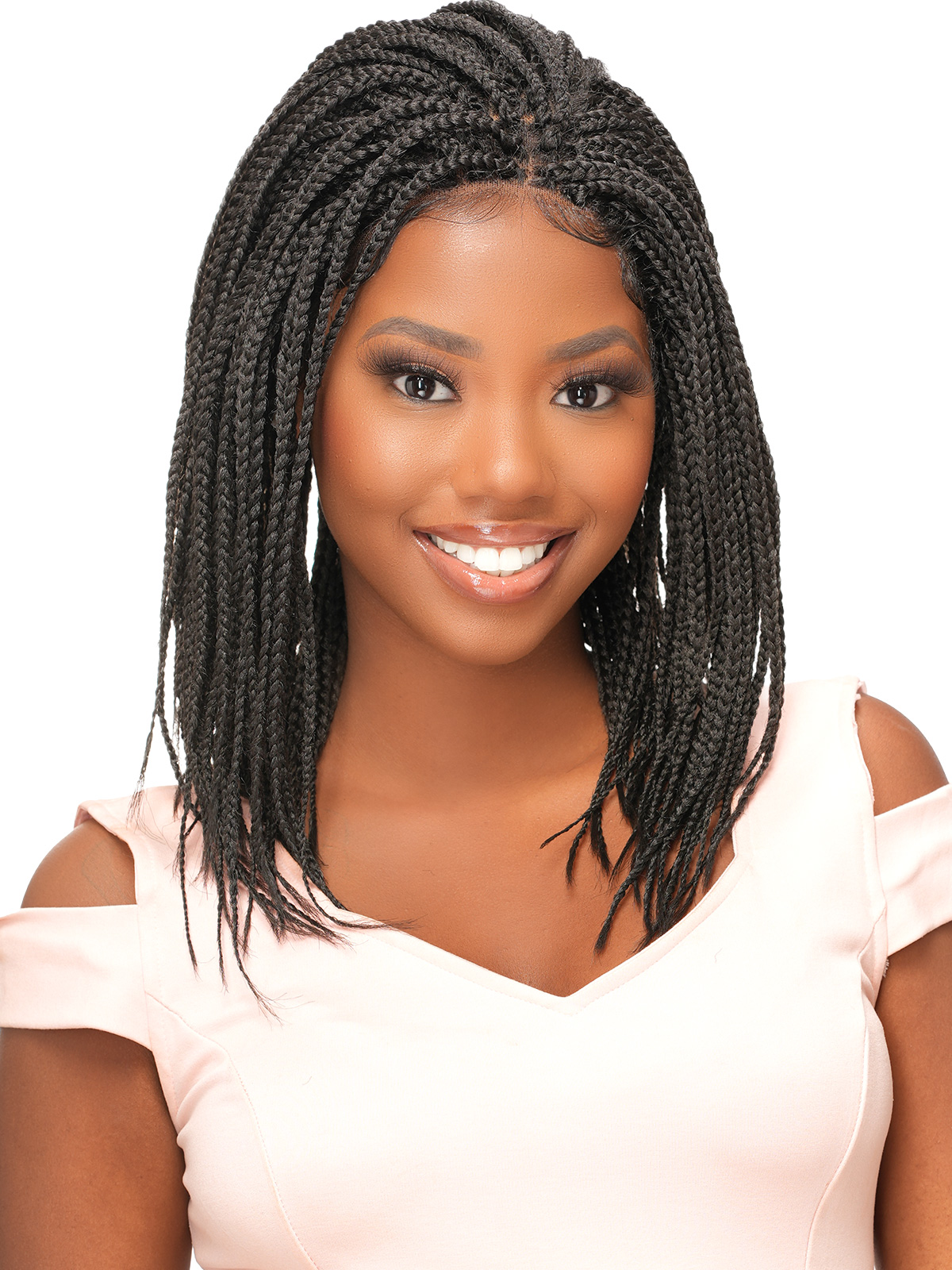 DESTINY LACE WIG (4"X4" LACE) LEMONADE BRAID 14" (4"X4" LACE)
