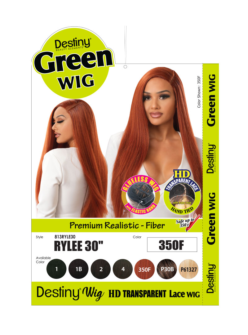 DESTINY GREEN LACE WIG RYLEE (GLUELESS, HD LACE PART, HI HEAT)