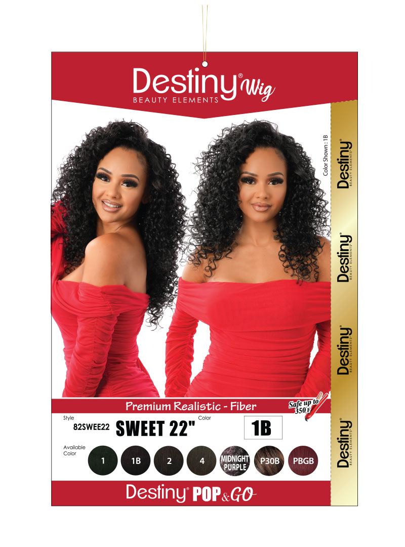 DESTINY Pop & Go - SWEET (HI HEAT) 22" - wig