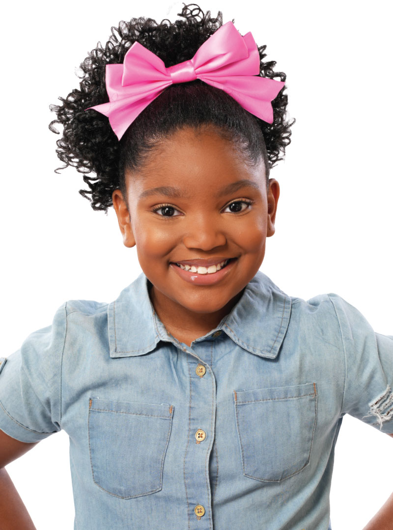 DESTINY KIDS DS-DEEP (PINK BOW) - drawstring ponytail
