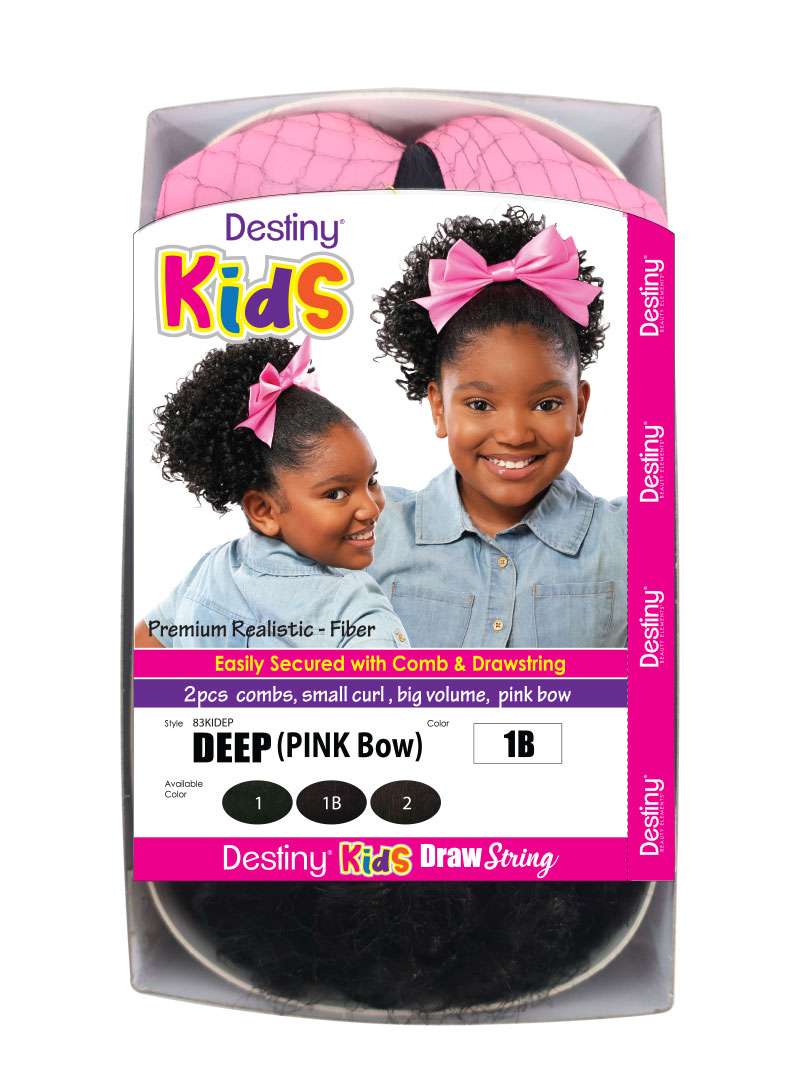 DESTINY KIDS DS-DEEP (PINK BOW) - drawstring ponytail