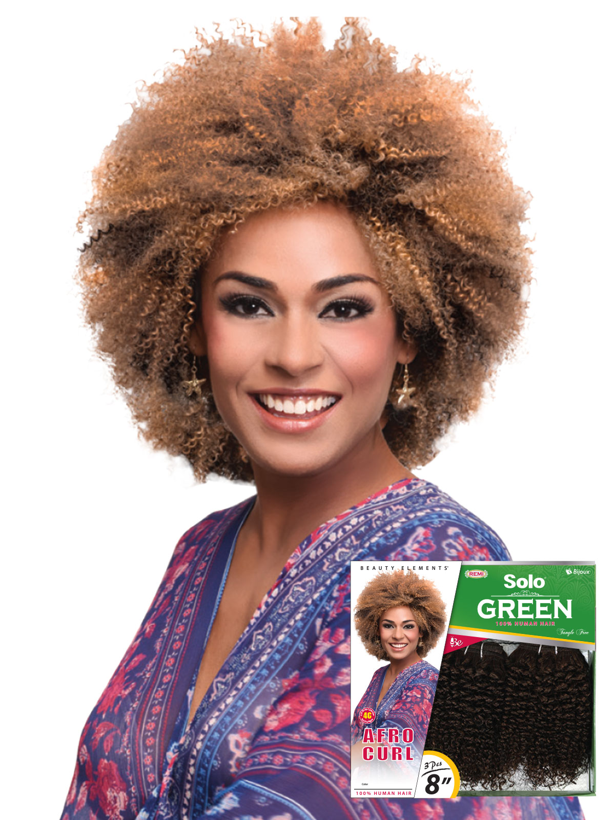 HH SOLO GREEN AFRO CURL 8" (4C)