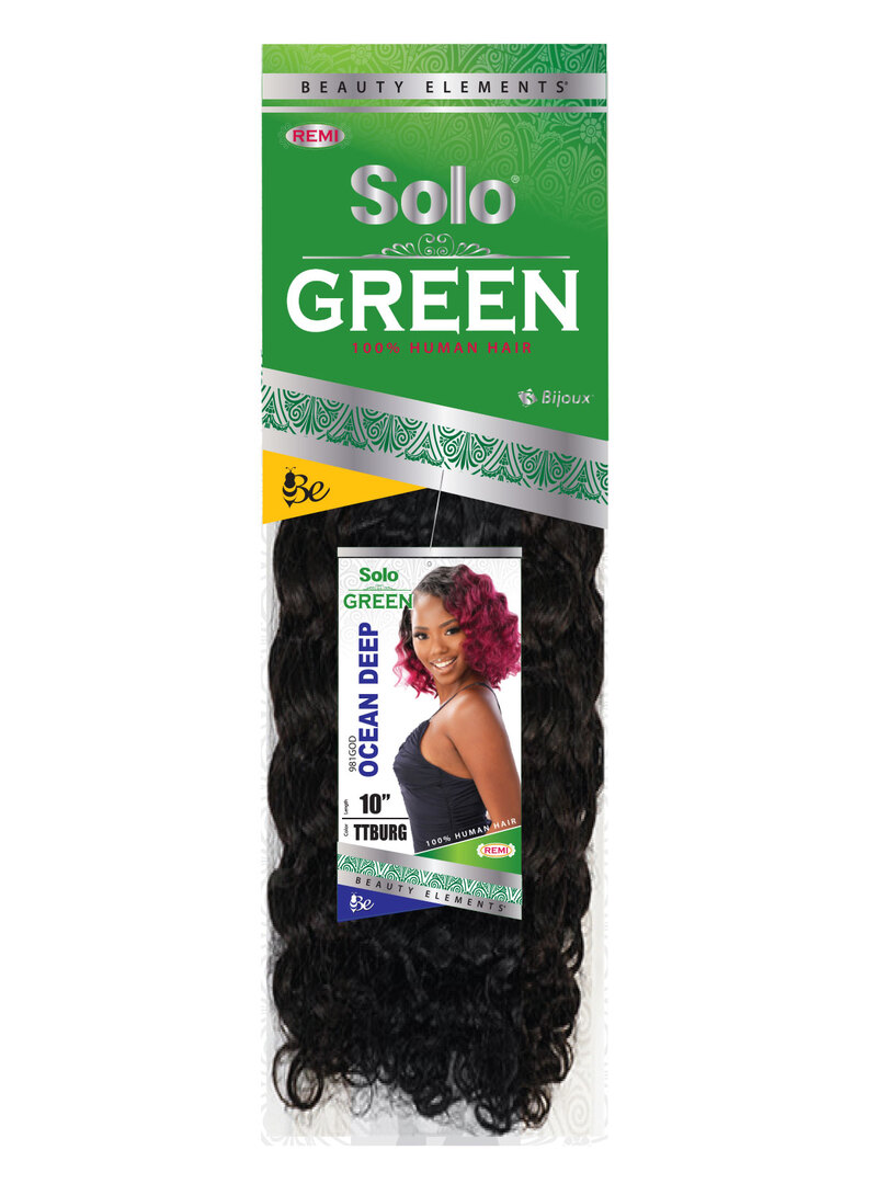 Human Hair SOLO GREEN OCEAN DEEP WVG 8" 10" 12" - wefted hair bulks