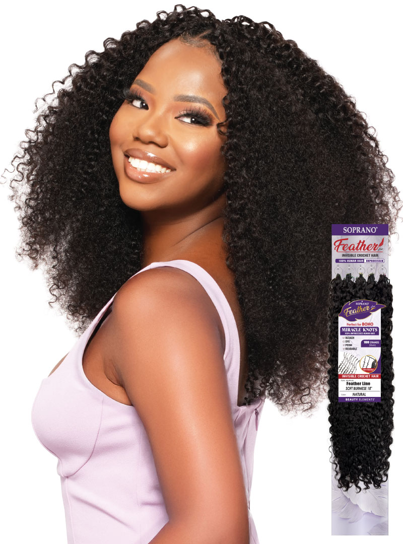 **SOPRANO VIRGIN REMI Feather Line SOFT BURMESE (100 strands)