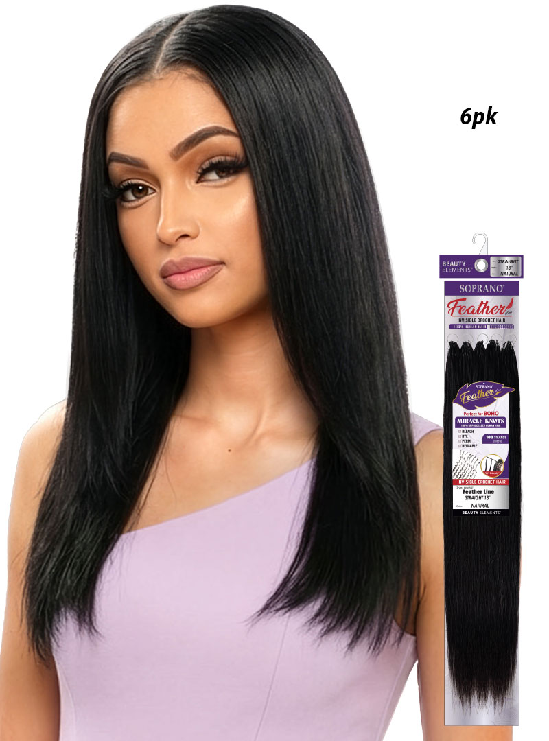 *SOPRANO VIRGIN REMI Feather Line STRAIGHT (100 strands)