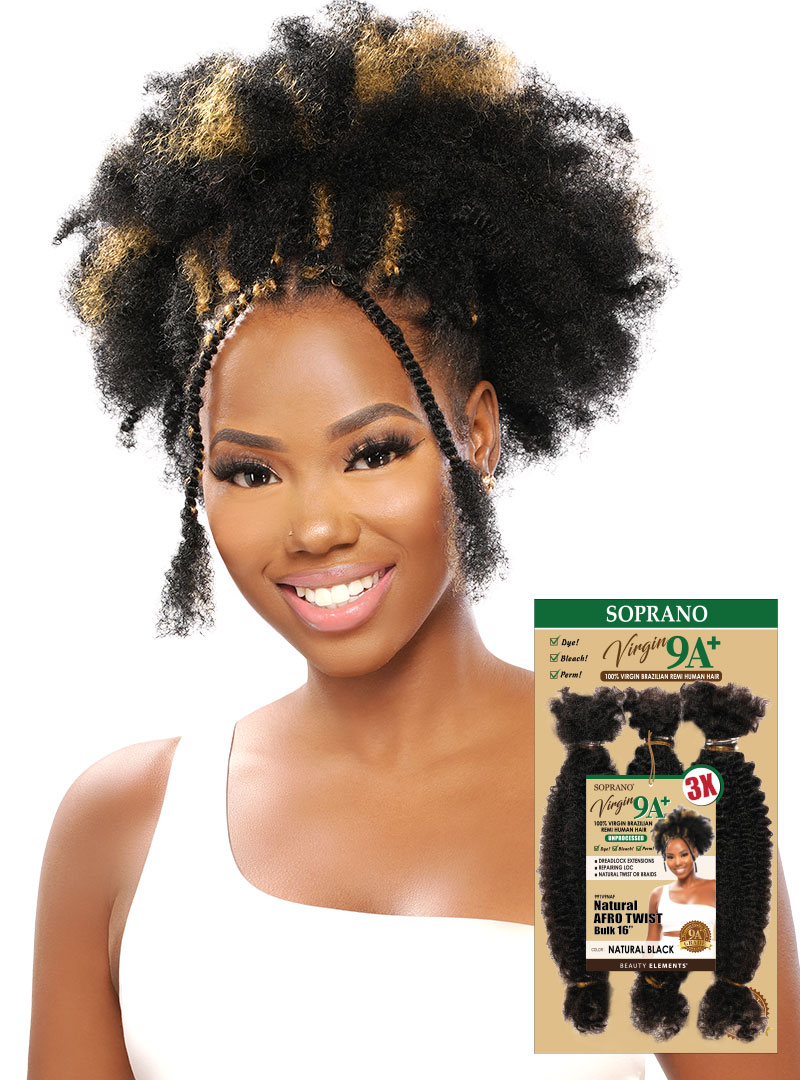 SOPRANO VIRGIN 9A REMI 3X NATURAL AFRO TWIST BULK