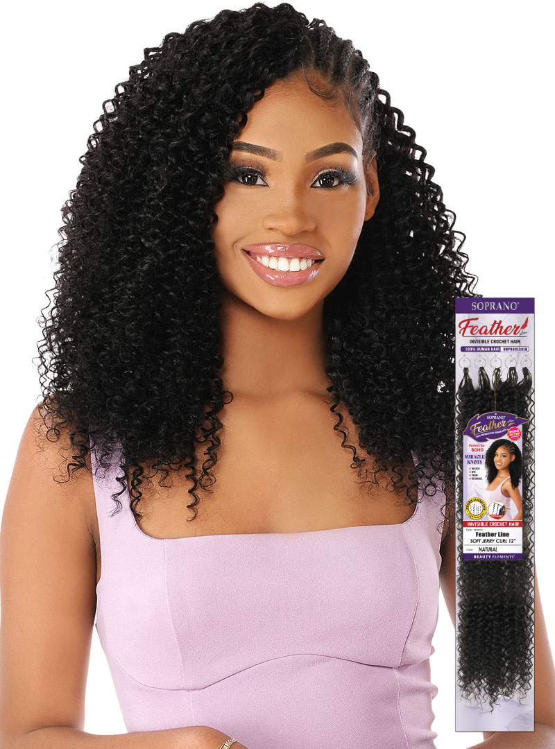 **SOPRANO VIRGIN REMI Feather Line SOFT JERRY CURL (60 strands)
