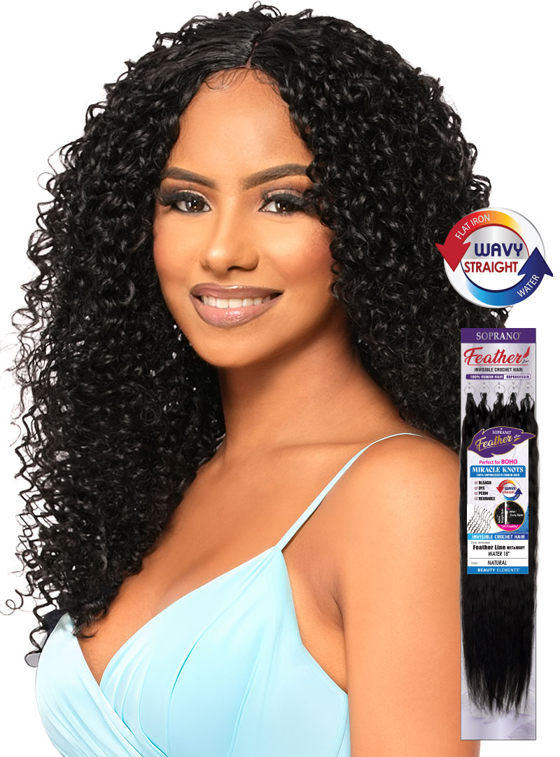 **SOPRANO VIRGIN REMI Feather Line WET&WAVY WATER 18"