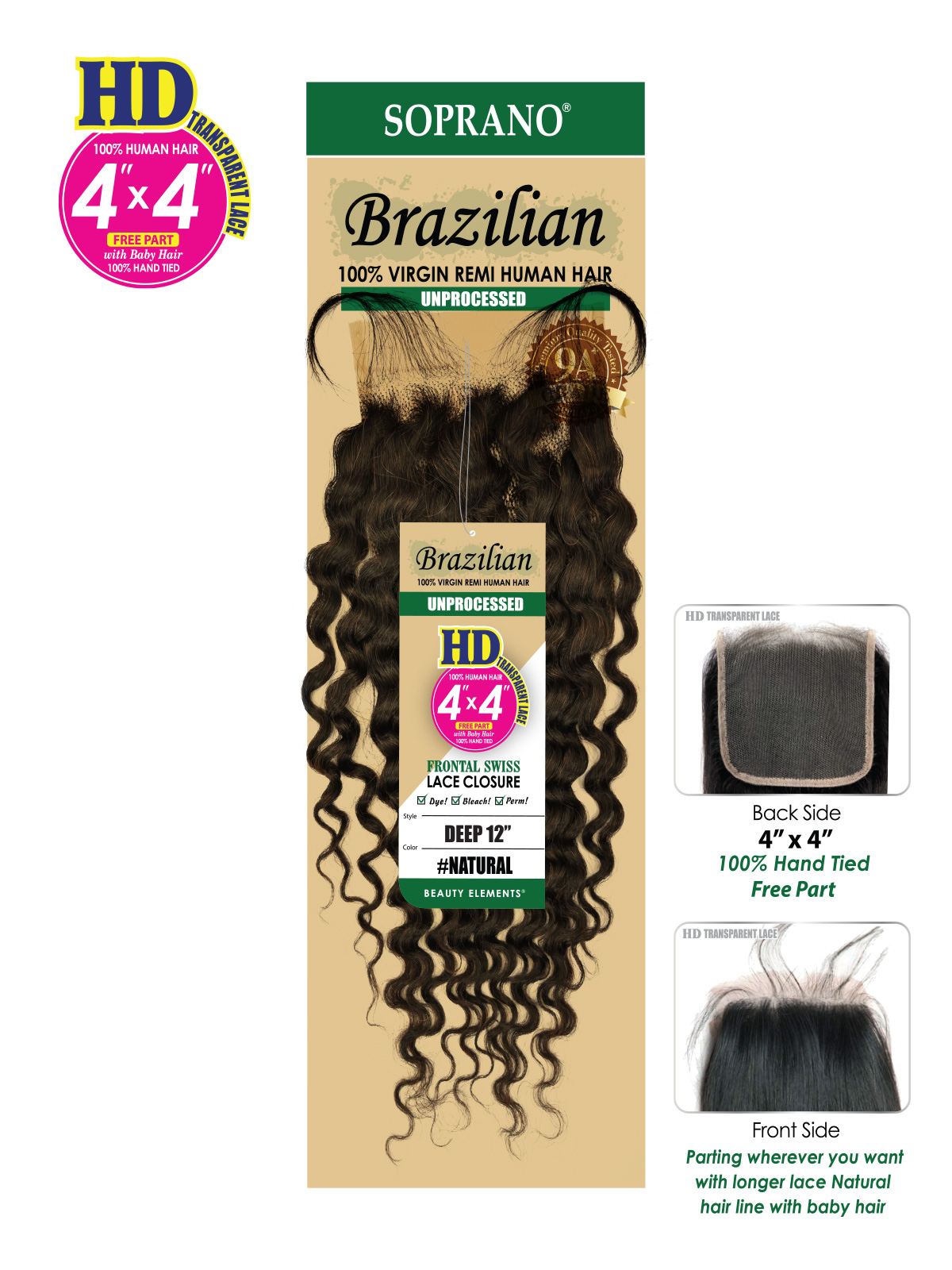 HD 4"X4" CLOSURE DEEP