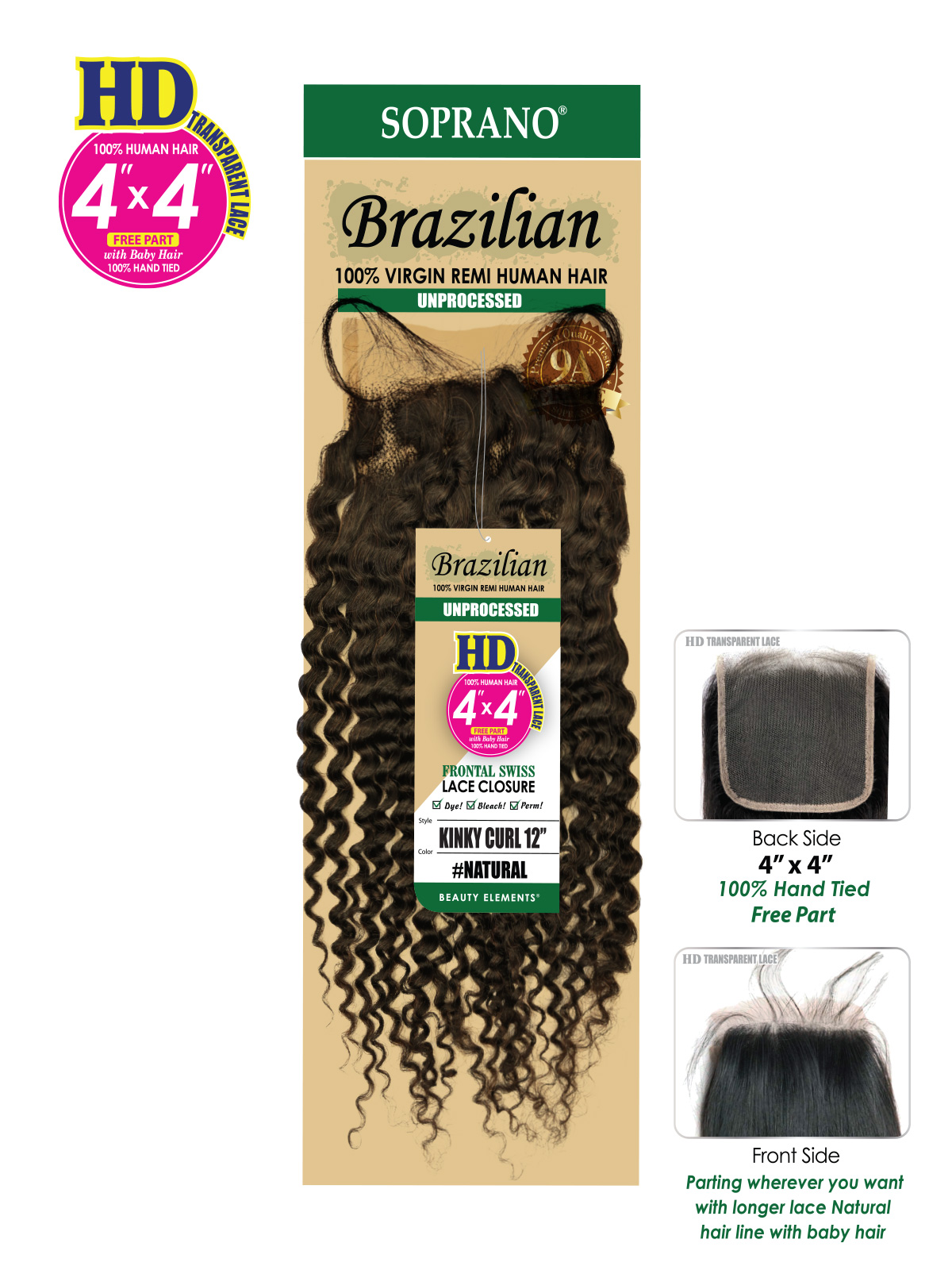 HD 4"X4" CLOSURE KINKY