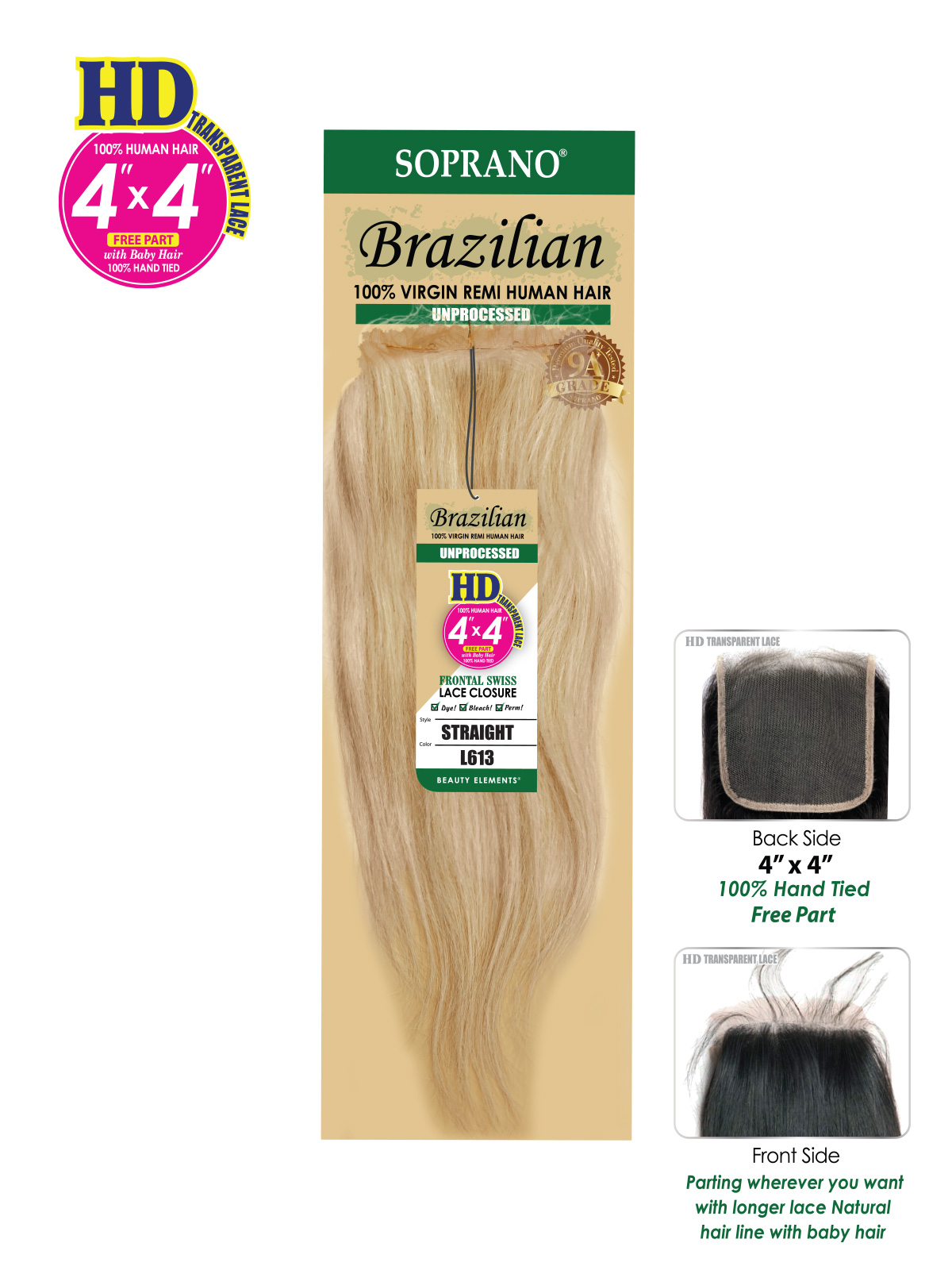 HD 4"X4" CLOSURE STRAIGHT