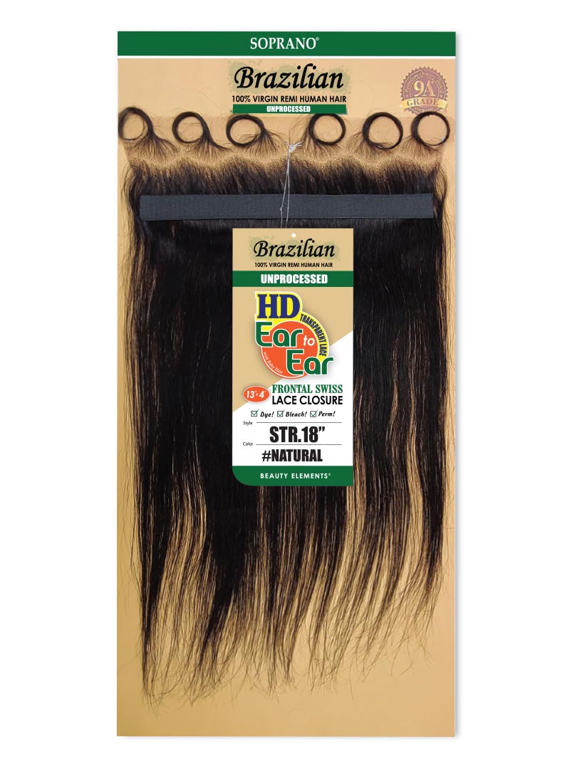 SOPRANO HH VIRGIN REMI 13X4 HD Ear to Ear FULL LACE CLOSURE "STRAIGHT"