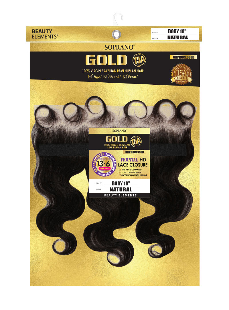 SOPRANO HH GOLD 15A Brazilian REMI 13X6 FULL LACE CLOSURE BODY