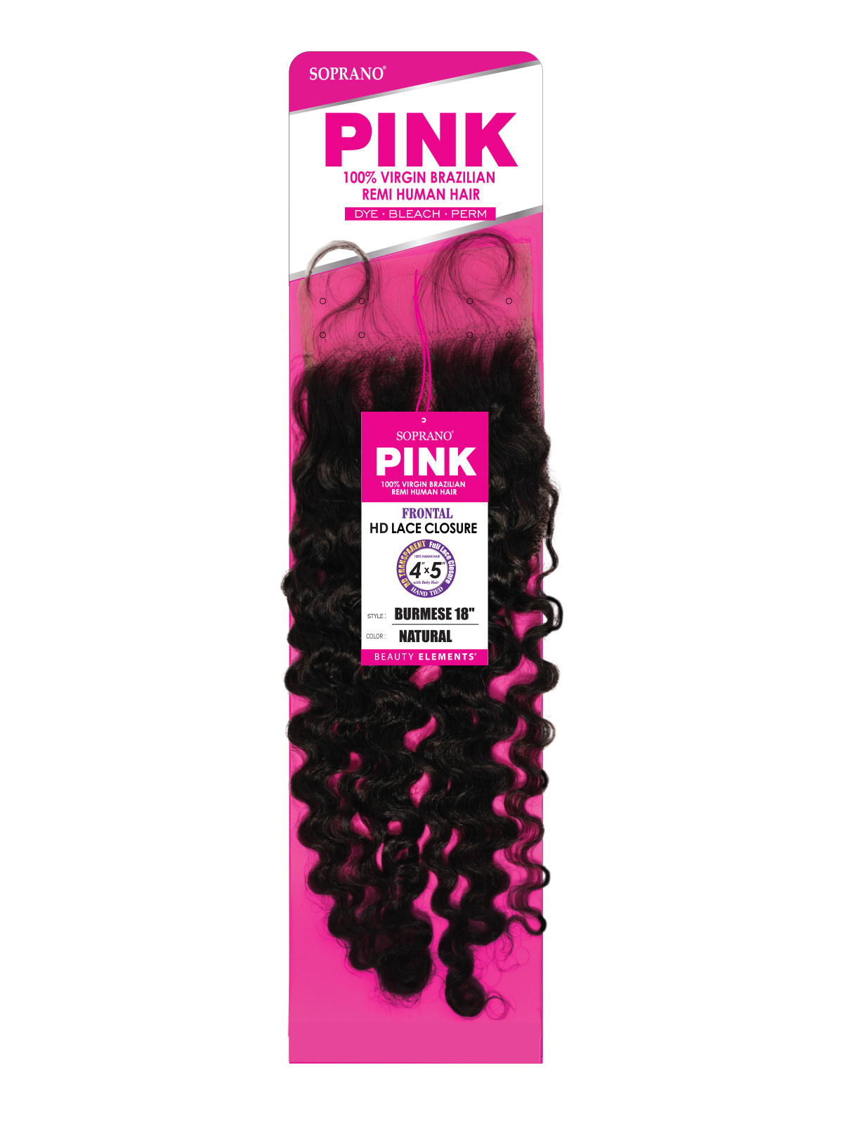 SOPRANO HH VIRGIN PINK 4X5 FULL LACE CLOSURE BURMESE