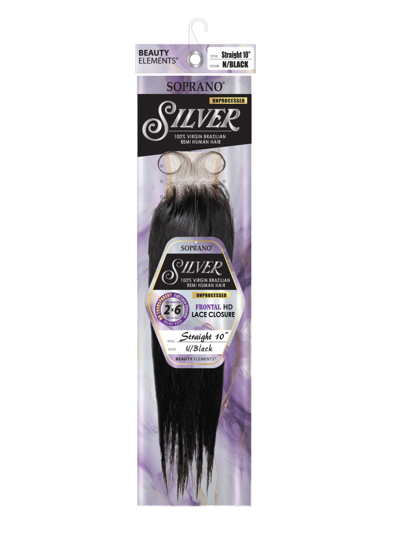 SOPRANO HH SILVER REMI 2X6 FULL LACE CLOSURE STRAIGHT
