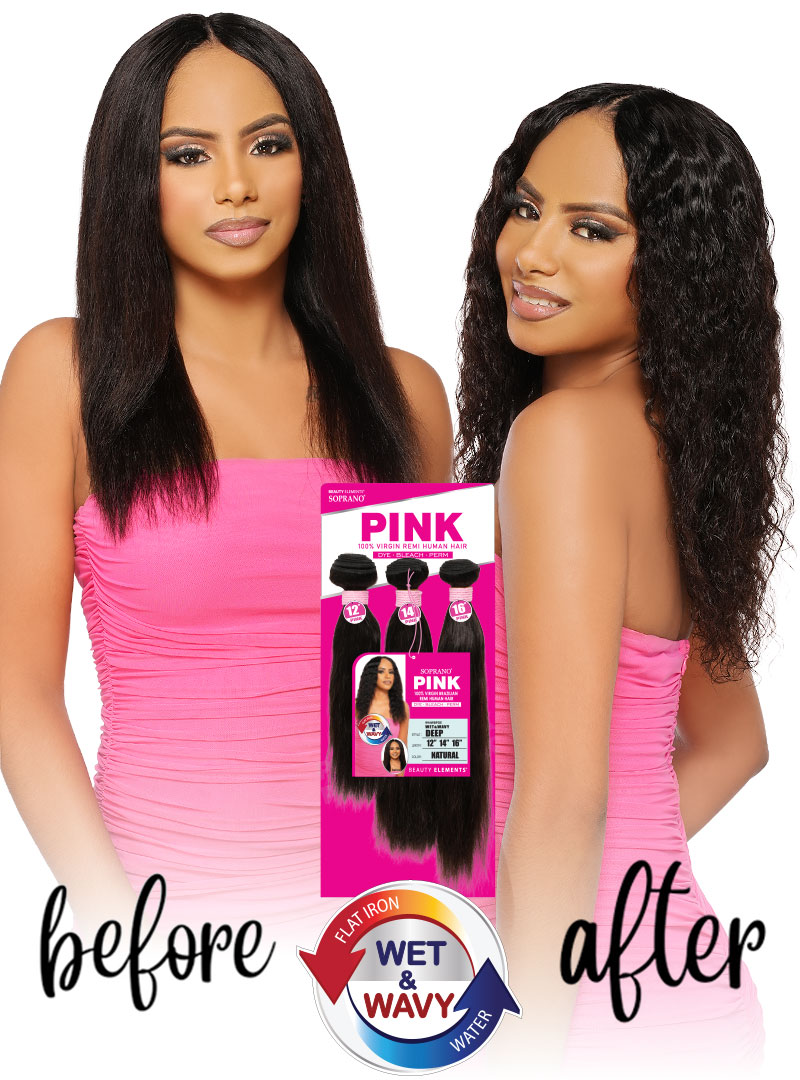 SOPRANO HH VIRGIN PINK WET&WAVY DEEP (3pcs)