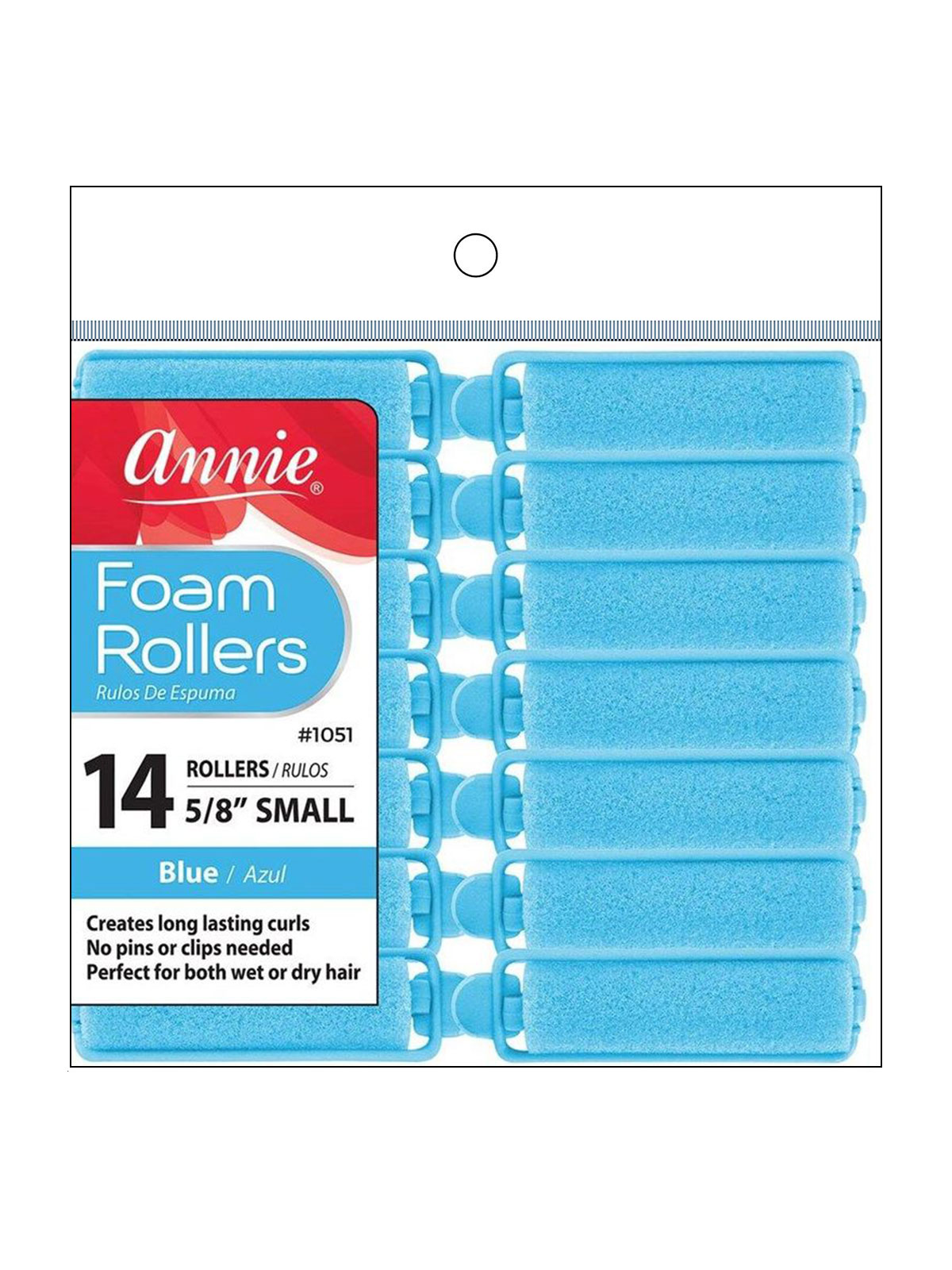 ANNIE #1051 FOAM ROLLERS (BLUE/SMALL) - 6PCS/PK