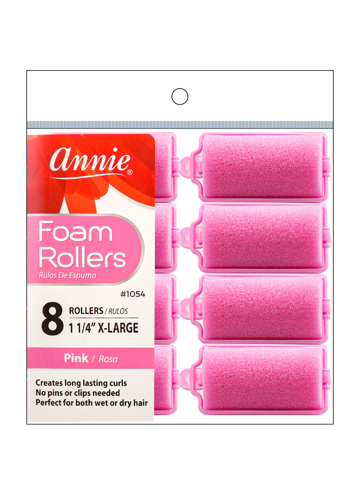 ANNIE #1054 FOAM ROLLERS (PINK/X LARGE) - 6PCS/PK