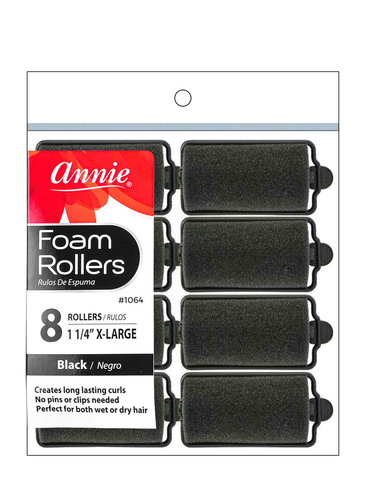 ANNIE #1064 FOAM ROLLERS (BLACK/X LARGE) - 6PCS/PK