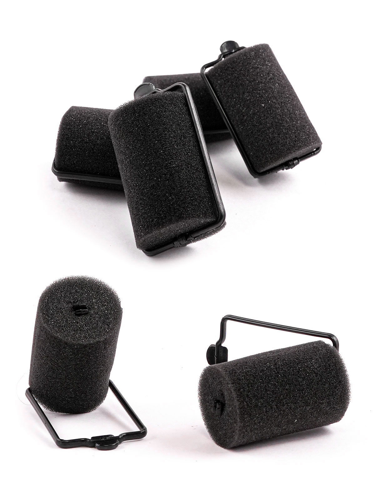 ANNIE #1065 FOAM ROLLERS (BLACK/JUMBO) - 6PCS/PK