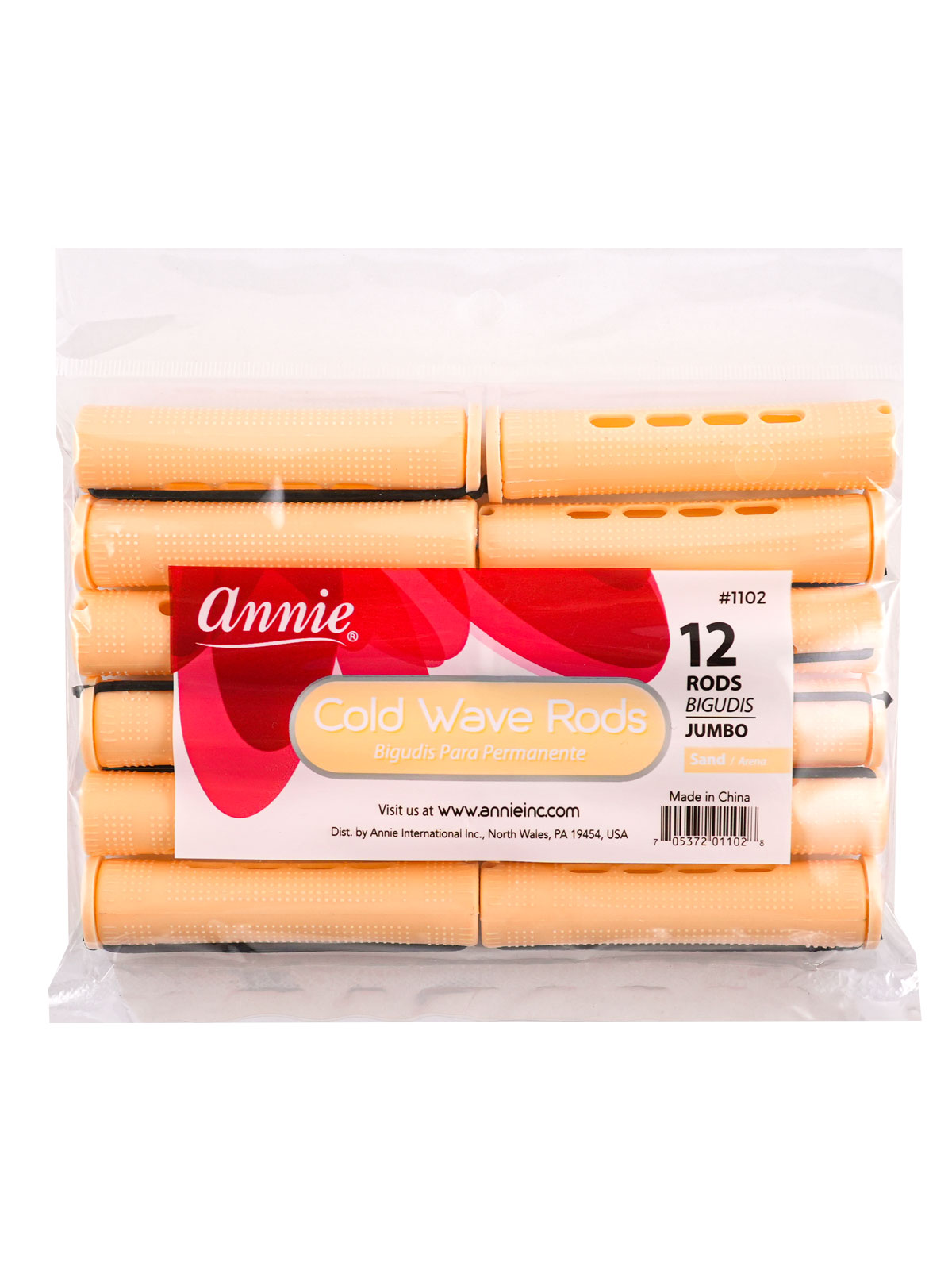 ANNIE #1102 COLD WAVE ROD (SANDY/JUMBO) - 12PCS/PK