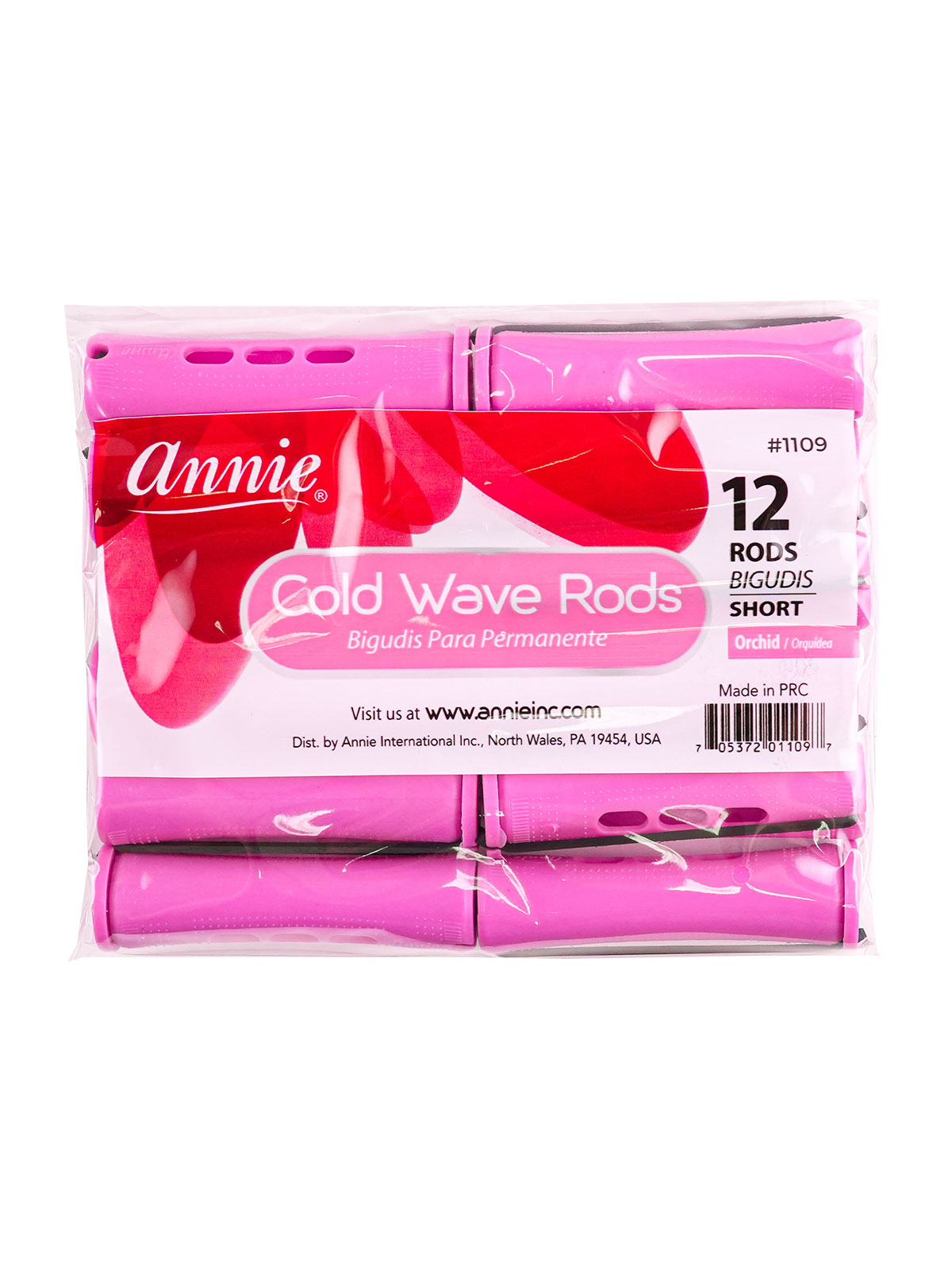 ANNIE #1109 COLD WAVE ROD (PURPLE/SHORT)-12PCS/PK