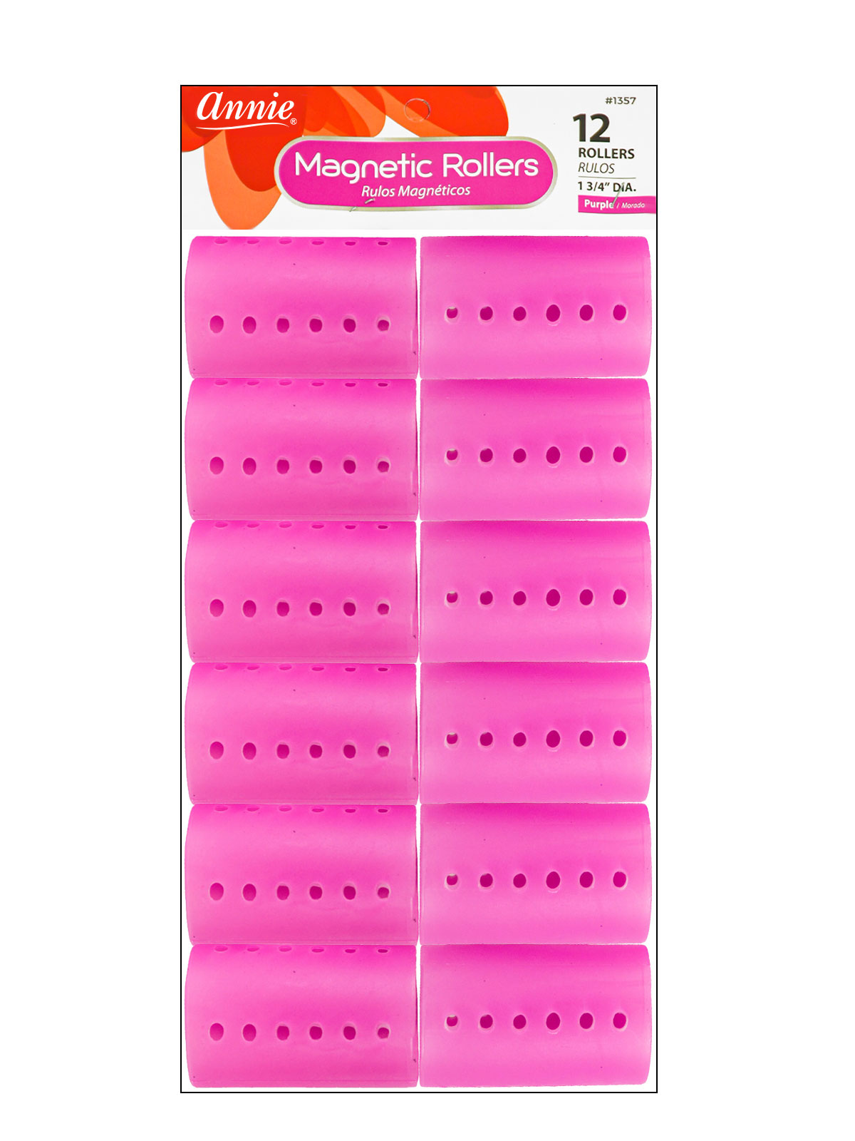 ANNIE #1357 MAGNETIC ROLLERS (PURPLE) - 12BAG/BOX