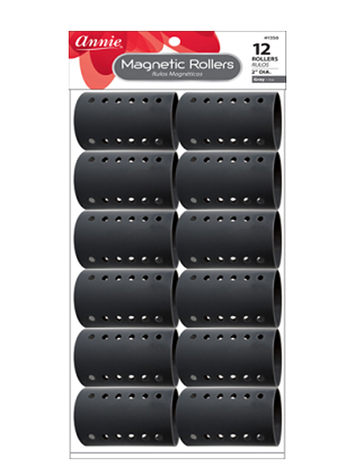 ANNIE #1358 MAGNETIC ROLLERS (GREY) - 12BAG/BOX