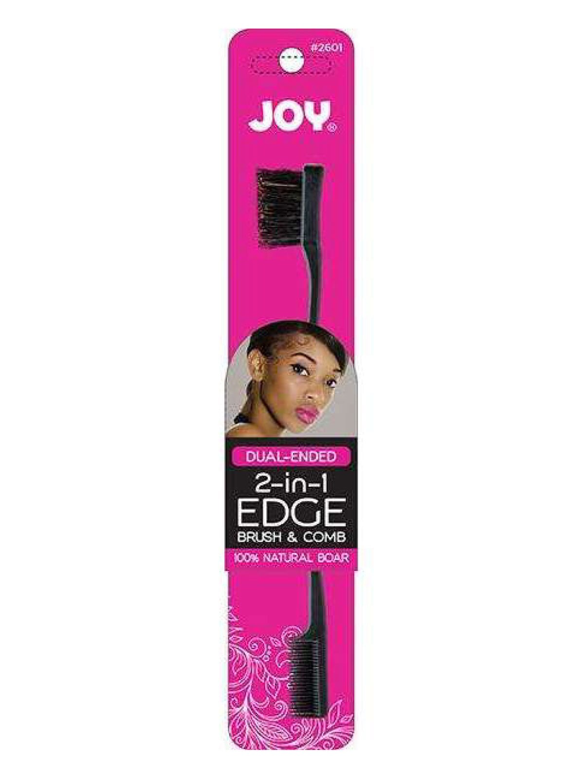ANNIE #2601 JOY 2-IN-1 EDGE BRUSH & COMB ASST (12PC/PK) - PK