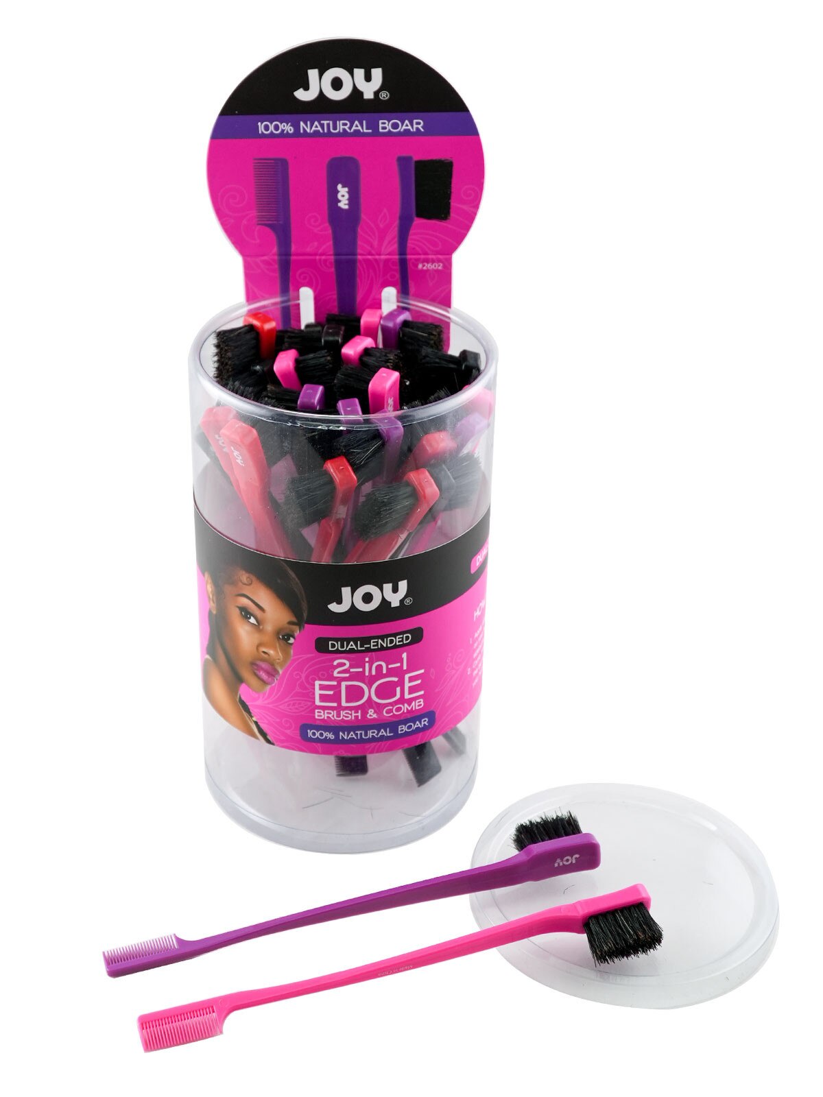Joy 100% natural boar - Dual Ended 2-in-1 Brush and Comb