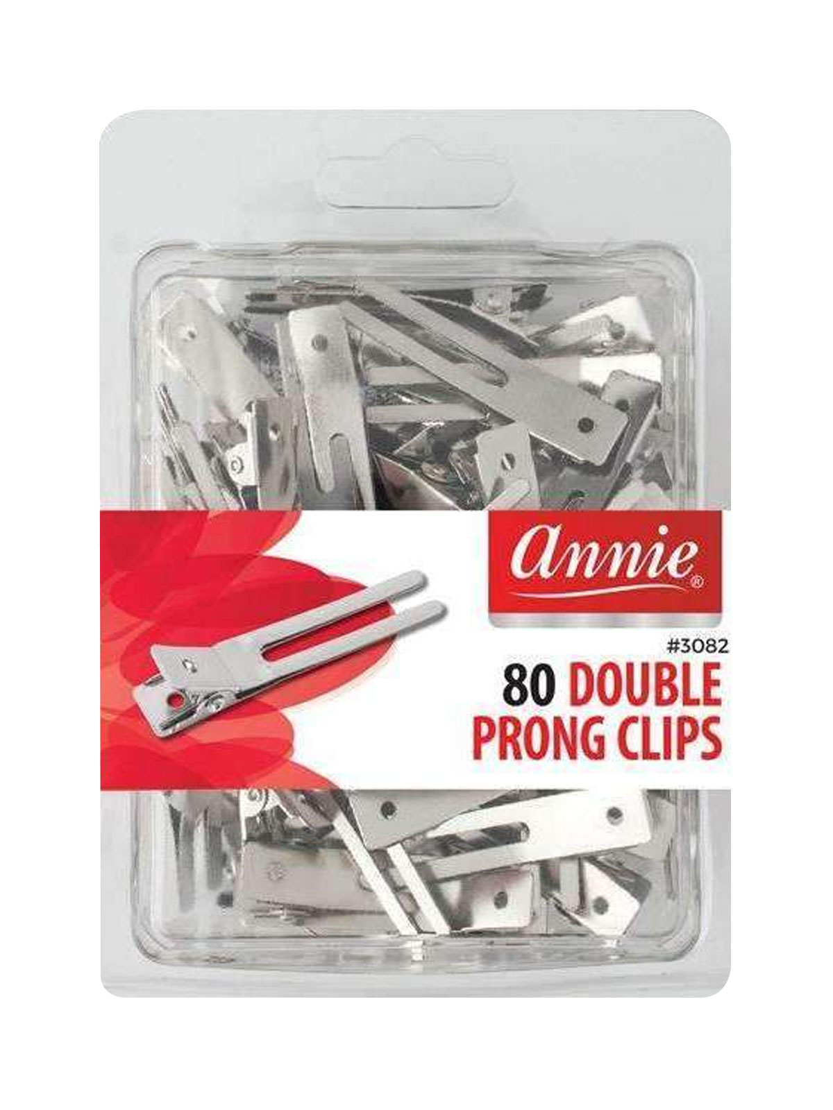 ANNIE #3082 DOUBLE PRONG CLIPS 80CT (6PC/PK) - PK