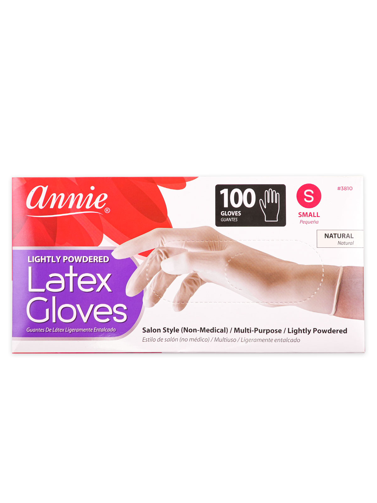 Annie lightly powdered Latex Gloves - Small -100 ct