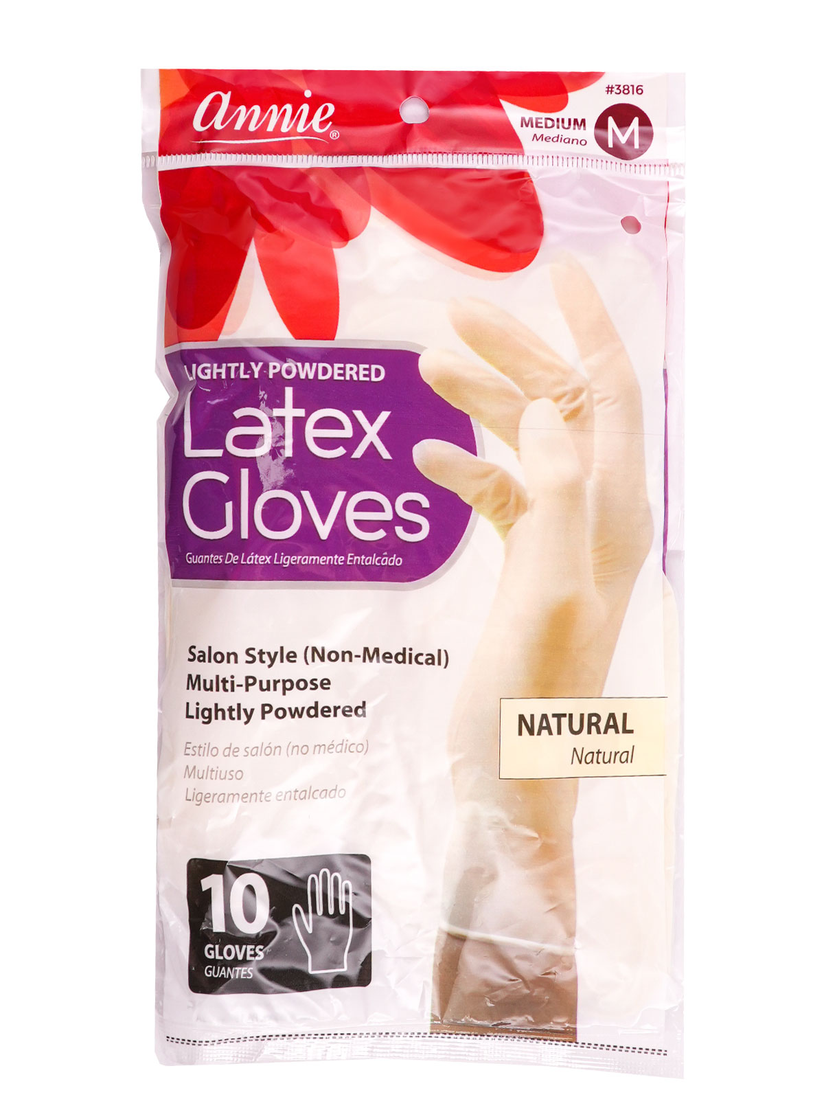 ANNIE #3816 10 LATEX GLOVE (M) - DZ