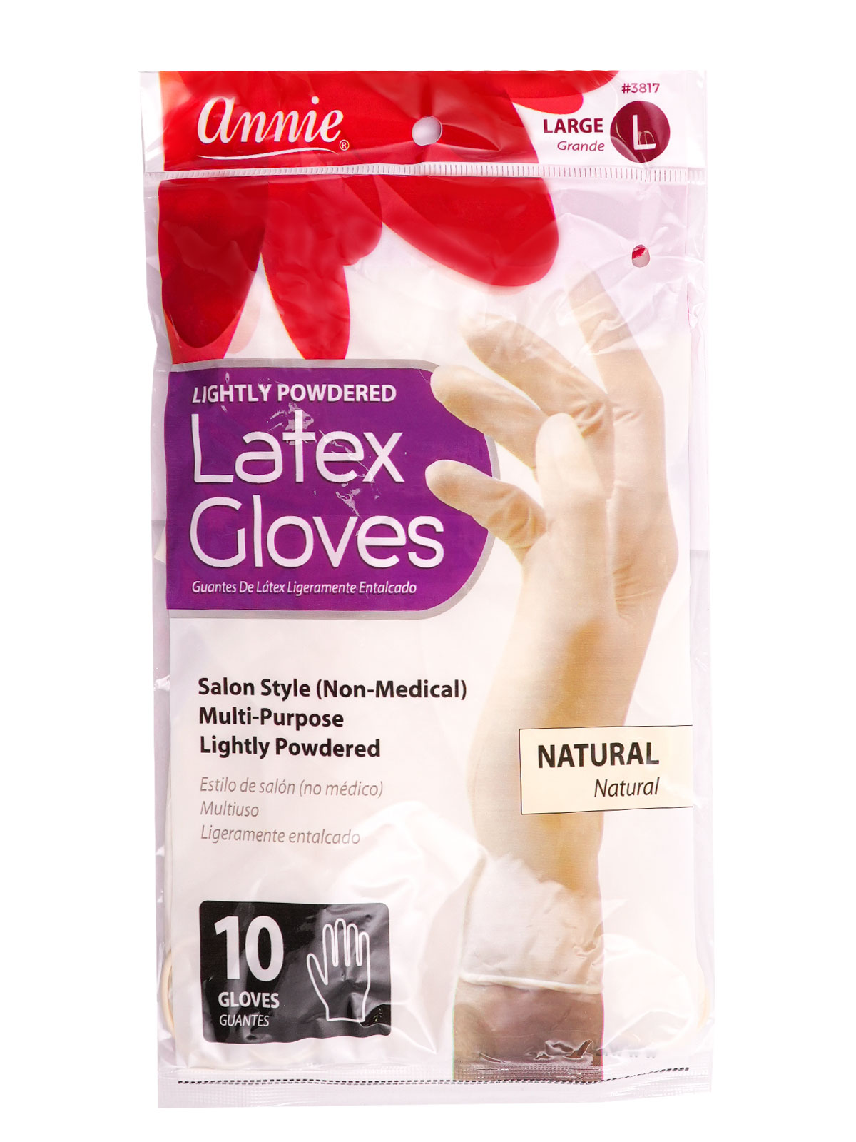 ANNIE #3817 10 LATEX GLOVE(L) - DZ