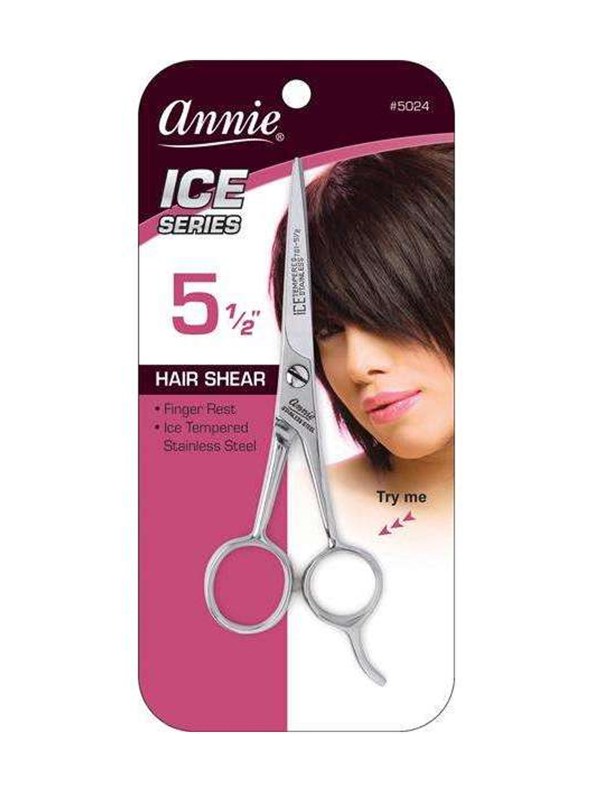 ANNIE #5024 HAIR SCISSORS(5 1/2" 6 PCS) - PK