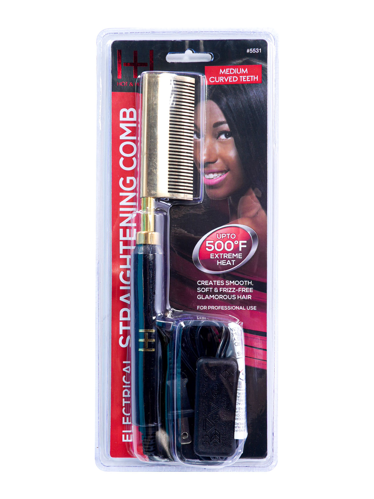 ANNIE #5531 STRAIGHTENING COMB (CURVED HEAD) [48PC/CS] - PC