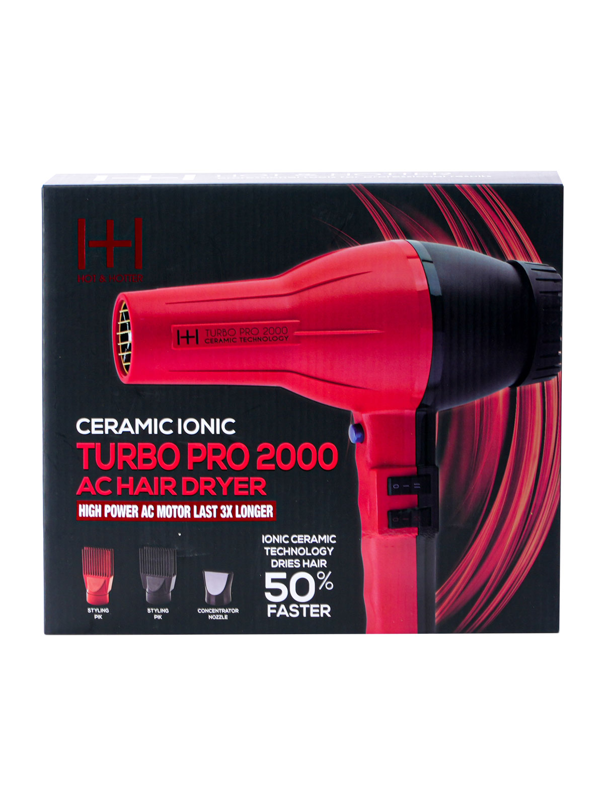 ANNIE #5839 CERAMIC TURBO PRO-2000 HAIR DRYER (12PC/CS)- PCS